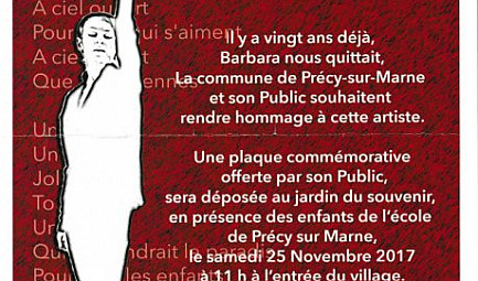 20 ans déjà ! Il y a 20 ans BARBARA quittait son si joli village ...